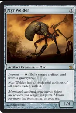 Magic the Gathering MYR WELDER #118/155 Mirrodin Besieged Rare Artifact 2011 NM - Image 1