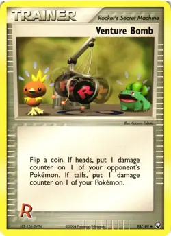 Pokemon TCG Venture Bomb Team Rocket Returns 93/109 Uncommon LP - Image 1