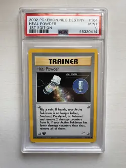 Heal Powder #104 2002 Pokemon 1st Edition Neo Destiny PSA 9 - Image 1