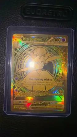 Pokemon TCG Mega Gardevoir EX Holo Gold Rare Card 187/132 ME01 Mega Evolution - Image 1