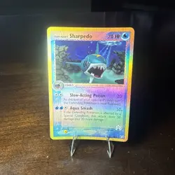 POKEMON EX TEAM MAGMA VS TEAM AQUA SHARPEDO REVERSE HOLO CARD 18/95 LP - Image 1