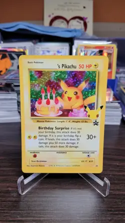 Pokemon TCG Birthday Pikachu Trading Card Celebrations Classic Collection - Image 1
