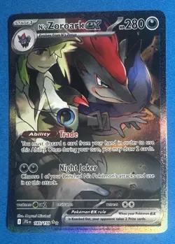 👀 2025 N's Zoroark EX Pokemon Journey Together Special Illustration 185/159 📈 - Image 1
