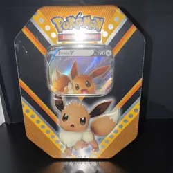 Nintendo Pokemon V Powers Tin Trading Card Game EeveeV - Eevee Tin 820650807794 - Image 1