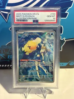 Pokemon TCG Misty's Psyduck Destined Rivals 193/182 PSA 10 Gem Mint English - Image 1