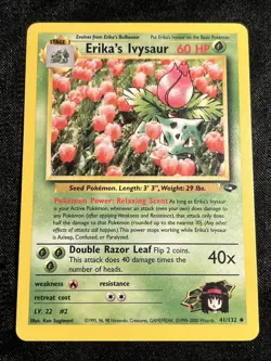 Pokemon Erika's Ivysaur 41/132 Gym Challenge Regular LP (A1) - Image 1