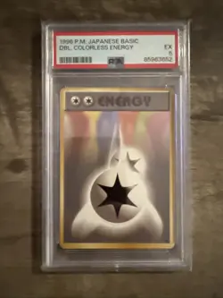 1996 POKEMON BASE SET JAPANESE DOUBLE COLORLESS ENERGY PSA 5 - Image 1