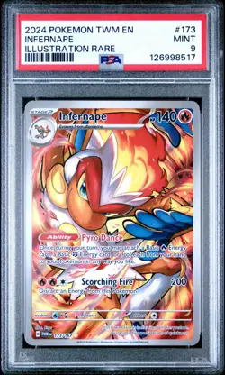 2024 Pokemon SV Twilight Masquerade TWM EN Infernape #173/167 PSA 9 MINT - Image 2