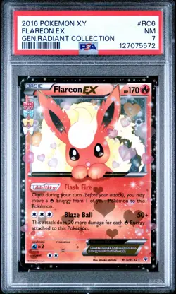 FLAREON EX 2016 Pokemon XY Generations Radiant Collection #RC6 - PSA 7 - Image 1