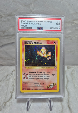 2000 Pokemon Gym Heroes Blaines Moltress #1 Holo PSA 7 with SWIRL! - Image 1