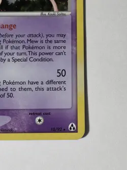 2006 POKEMON EX LEGEND MAKER MEW 10/92 HOLO RARE LP - Image 2