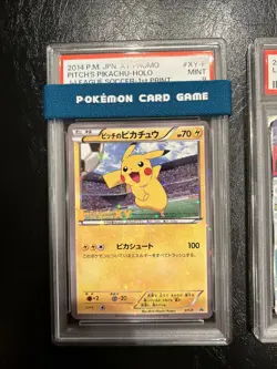 POKEMON JPN XY PROMO J-LEAGUE SOCCER-1ST 2nd PRINT PITCH'S PIKACHU-HOLO PSA 9 - Image 2
