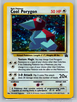 Pokemon TCG Cool Porygon Black Star Promo Holo LP - Image 1