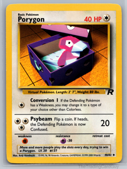 Porygon 48/82 Team Rocket Vintage WOTC Pokemon TCG LP - Image 1