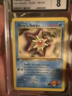 TCG Pokemon Misty’s Staryu 1st Edition CGC 8 NM-MT Gym Heroes #90 2000 WOTC - Image 4