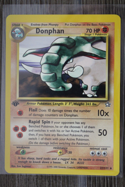 Pokemon TCG Donphan 21/111 Neo Genesis Regular 1st Edition - Image 1