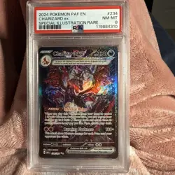 Pokemon 2024 SV Paldean Fates PAF en Charizard EX #234/091 PSA 8 - Image 1