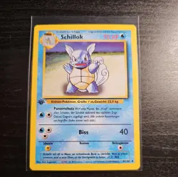1st Edition Wartortle Schillok German Non-holo Pokemon TCG Base Set 42/102 NM! - Image 1