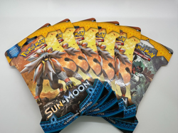 6 Sleeved Pokemon TCG Sun and Moon Base Booster Packs - Sealed - Image 2