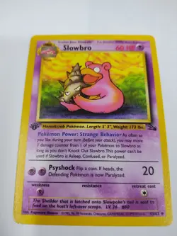 MINT 1st Edition Slowbro 43/62 Pokemon TCG WOTC Base Set Fossil Uncommon - Image 1