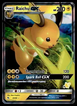 Pokemon TCG Battle Academy #20/68 Raichu GX NM - Image 1