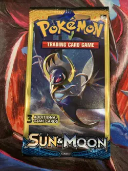 Pokemon Sun and Moon Base Set 3 Card Mini Booster Pack Sealed pack art set - Image 2