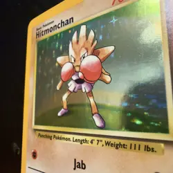 L P Hitmonchan Base Set #007/102 Holo Holo Rare Pokemon Card GREAT CONDITION - Image 4
