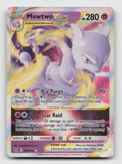 Pokemon Card Mewtwo VStar 031/078 Ultra Rare Pokemon Go Near Mint - Image 1