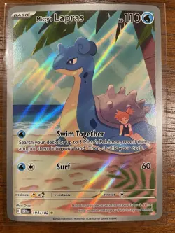 Misty’s Lapras 194/182 Destined Rivals Pokemon Card NM - Image 1