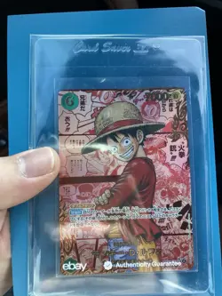 Luffy Red OP13-118 SEC Manga Alt Art Carrying on His Will One Piece Card Japan - Image 1