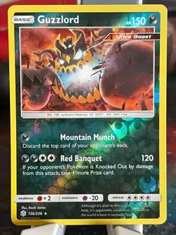 POKEMON GUZZLORD 136/236 RARE COSMIC ECLIPSE REVERSE HOLOFOIL NM CARD - Image 1