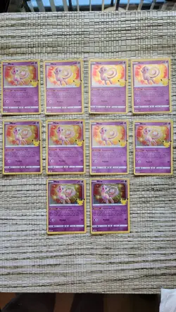 2021 Pokemon TCG- Celebrations Mew 11/25 Holo 10 Card Lot - Image 1