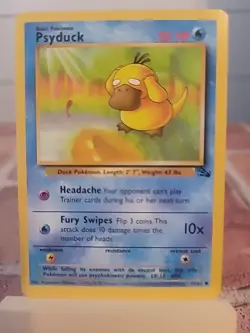 Pokemon TCG Psyduck Fossil, Card 53/62, Regular 1999-2000 Wizards Base Set - Image 1