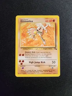 Hitmonlee 22/62 Fossil Unlimited Non Holo Vintage 1999 Pokemon Card - Image 1