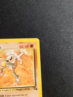 Hitmonlee 22/62 Fossil Unlimited Non Holo Vintage 1999 Pokemon Card - Image 3