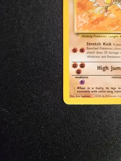 Hitmonlee 22/62 Fossil Unlimited Non Holo Vintage 1999 Pokemon Card - Image 4