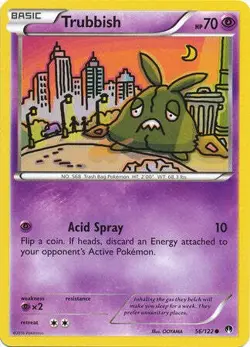 Trubbish 56/122 Common - Pokemon XY Breakpoint Card - Image 1