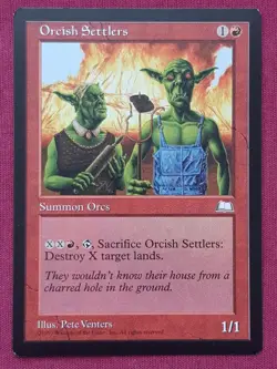 Magic The Gathering WEATHERLIGHT ORCISH SETTLERS red card MTG - Image 1