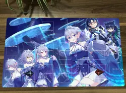 WVICM Girl Tearlaments Playmat TCG CCG Trading Card Game Mat Mouse Pad & Bag - Image 1