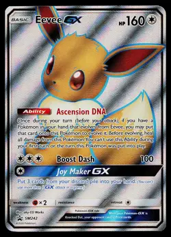 Pokemon Card - Eevee GX Black Star Promo SM242 Holo Full Art - Image 1