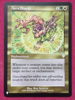 Magic The Gathering THE LIST - INVASION AURA SHARDS green/white card MTG - Image 1