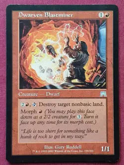 Magic The Gathering ONSLAUGHT DWARVEN BLASTMINER red card MTG - Image 1
