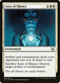 MTG - Aura of Silence [Commander 2015] - Image 1