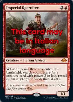 MTG IMPERIAL RECRUITER EXC - RECLUTATORE IMPERIALE - MH2 - MAGIC - Image 1