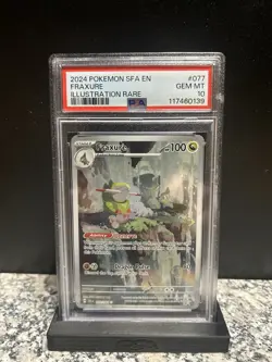Pokemon TCG Fraxure 077/064 Shrouded Fable Illustration Rare Holo PSA 10 - Image 1