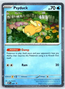 Psyduck MEP007 Black Star Promo - Cosmos Holo - Mega Evolution - Pokemon - Image 1