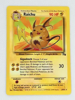 Raichu - Pokemon Fossil 29/62 - Rare - Unlimited Edition - Normal - Image 1