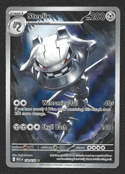 Pokemon Steelix 150/132 Mega Evolution Illustration Rare Holo Near Mint NM - Image 1