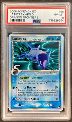 2006 Pokemon Latios EX Holo Foil Dragon Frontiers 96/101 PSA 8 Fresh Grade - Image 1