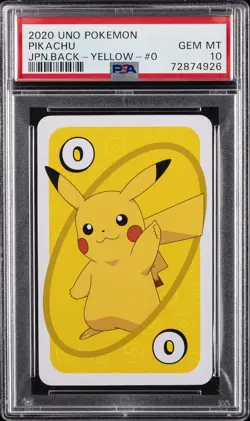 2020 UNO POKEMON JPN BACK-YELLOW-#0 PIKACHU PSA 10 - Image 1